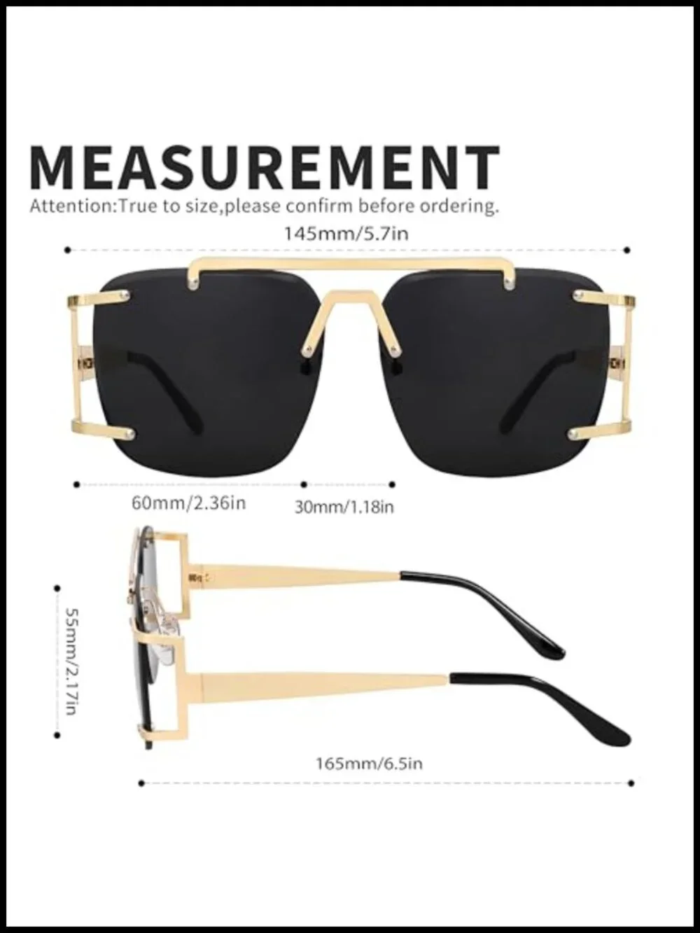 Oversized Square Aviator Sunglasses Women UV400 Metal Frame Retro Pilot Shades